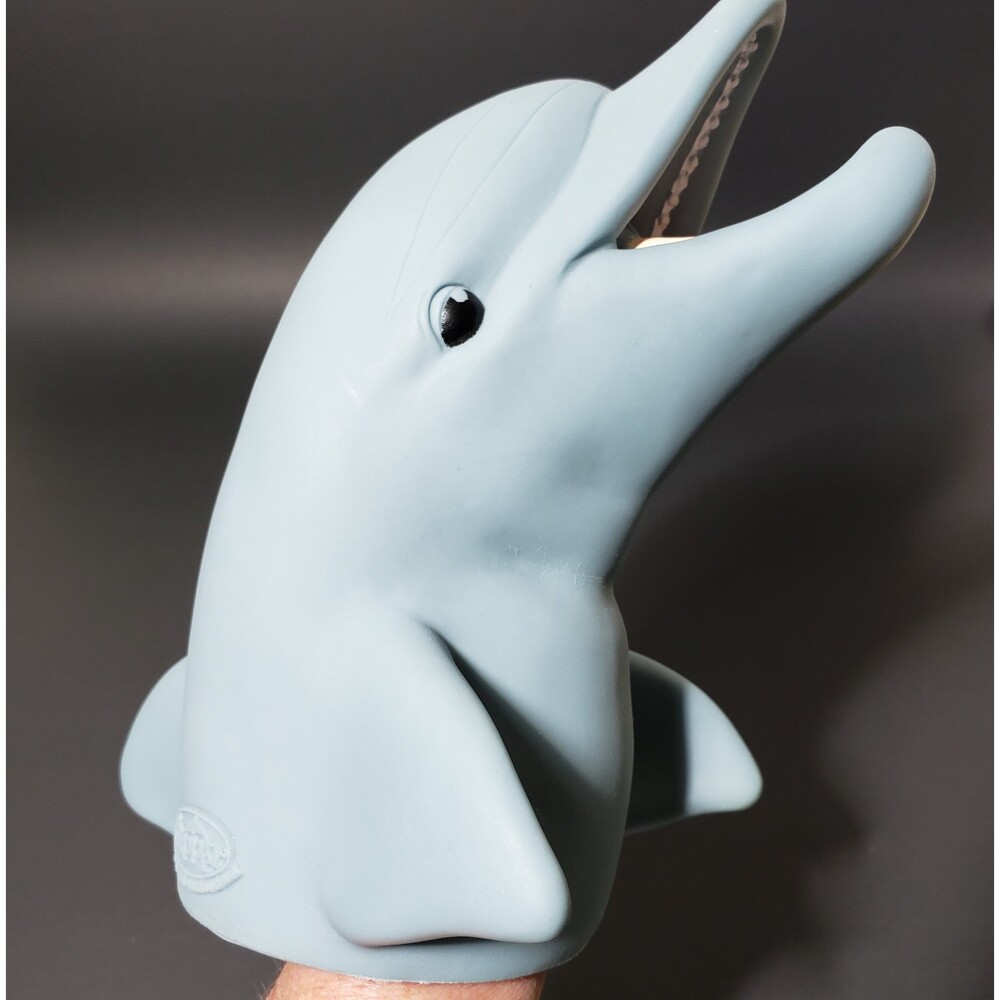 Vintage Flipper Dolphin Squirting Hand Puppet 1996 Rubber Vinyl Promotional Toy